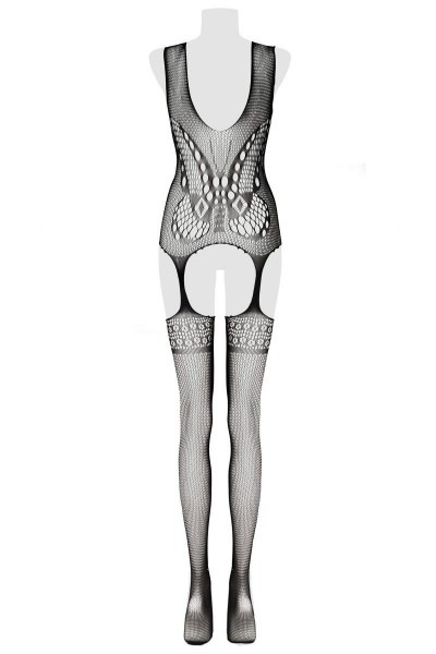 0218 Rückseite Bodystocking Grey Velvet 20004