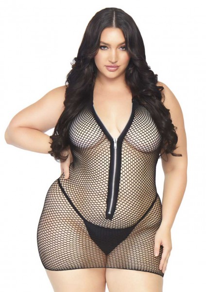 Netz Minikleid mit Reißverschluss Leg Avenue 86086X