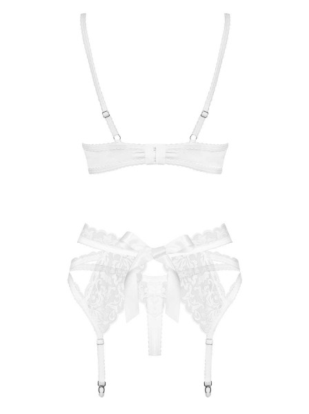 3teiliges weißes Dessous Set 0138