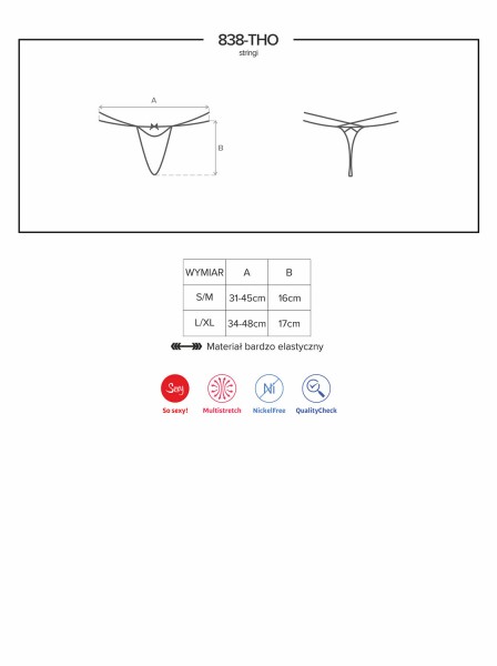 Masse roter Stringtanga Obsessive 0157