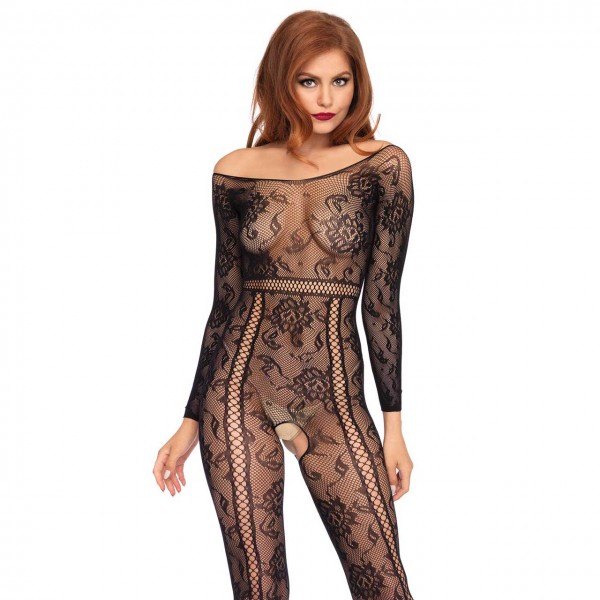 Langärmeliger Bodystocking Leg Avenue 89209 0101