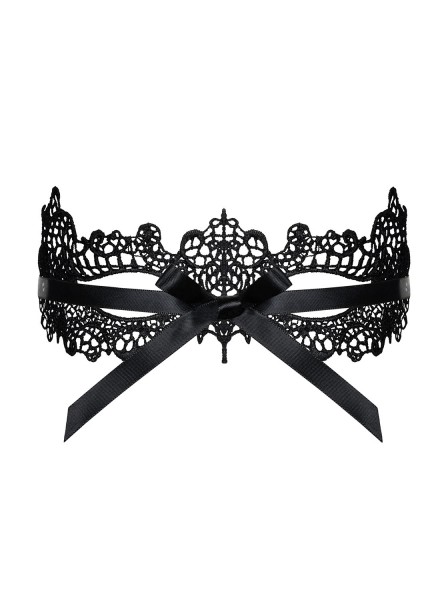 Schwarze Spitzenmaske Obsessive 0127