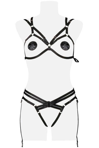 Grey Velvet Bänder BH Straps Set Vorderansicht 0192
