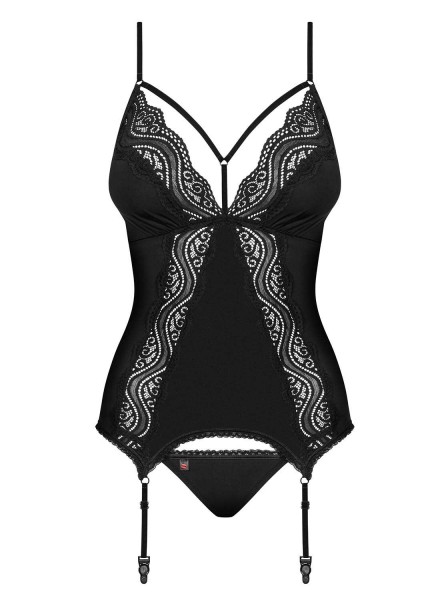 Schwarze Strapscorsage Multistretch 0137