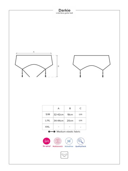 Masse Strapshalter schwarz Obsessive 0144