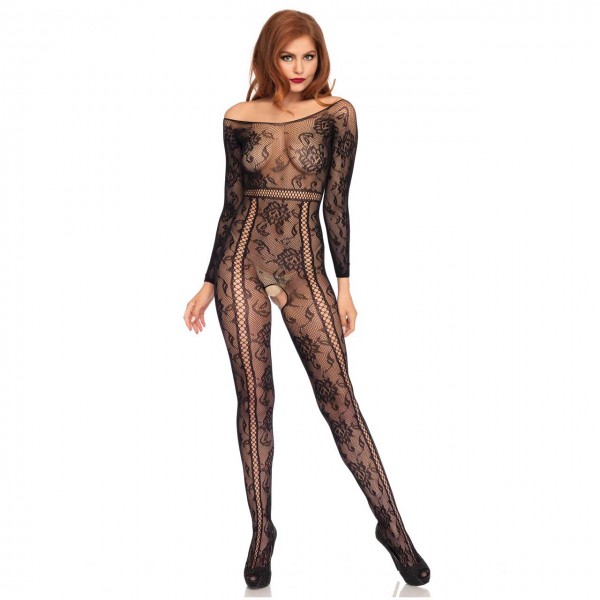 Schwarzer Dessous Bodystocking Leg Avenue 89209 0101