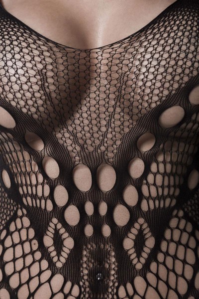0218 Detail Bodystocking Grey Velvet 20004