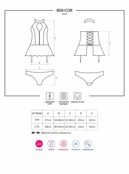 Masse Wetlook Corsage Obsessive 0139