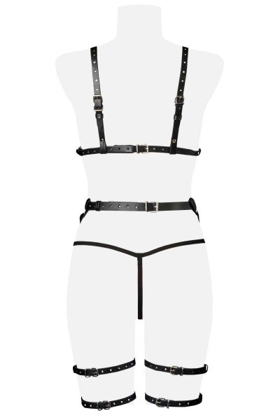 Harness Set Grey Velvet Rückansicht 0191