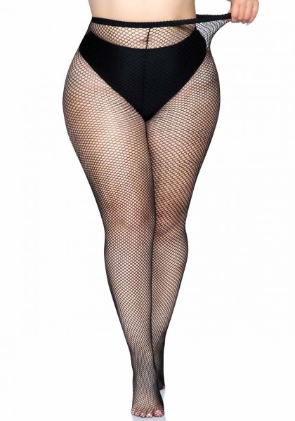 Netzstrumpfhose große Größe schwarz Leg Avenue 9001Q