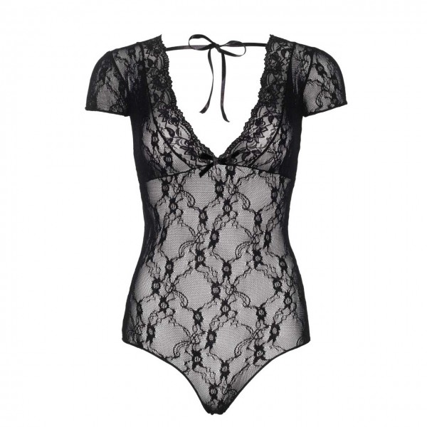 Spitzen Teddy schwarz 0074