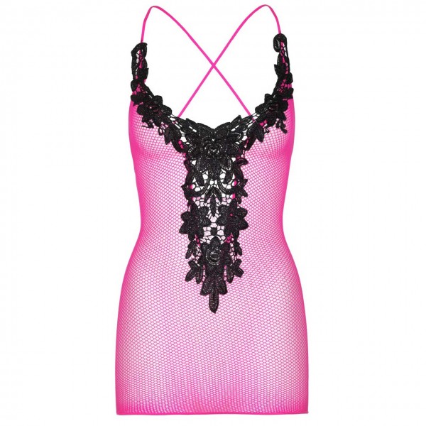 Leg Avenue 86577 neonpinkes Netz Minikleid 0091