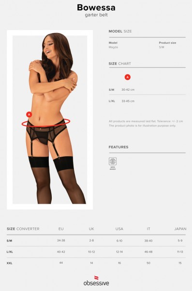 Masstabelle Stumpfhalter Bowessa Obsessive